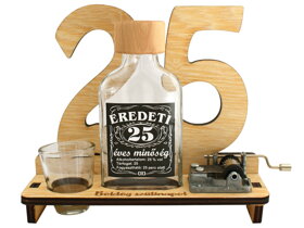 25. születésnapi fa ajándékállvány verklivel