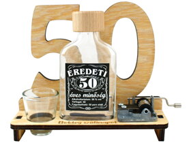 50. születésnapi fa ajándékállvány verklivel