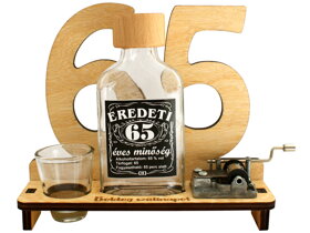 65. születésnapi fa ajándékállvány verklivel