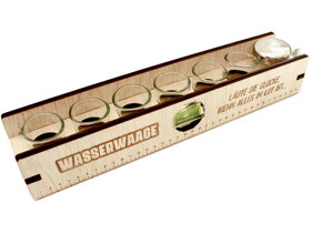 Vízmérték poharakkal és csengővel DE