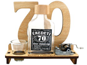 70. születésnapi fa ajándékállvány verklivel