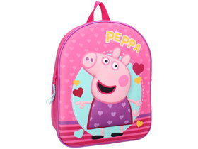Peppa Pig 3D gyerek hátizsák szívecskékkel
