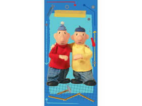 Kék strandtörölköző Pat és Mat