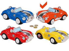 Orange Ceramic Vintage Car Lovers Money Box