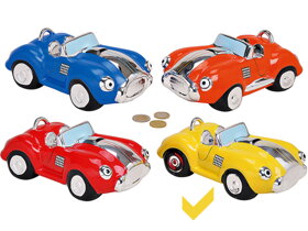 Yellow Ceramic Vintage Car Lovers Money Box