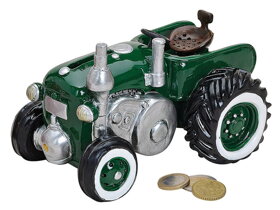 Zöld traktor persely