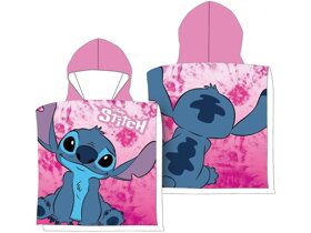 Rózsaszín Lilo és Stitch gyerek poncsó