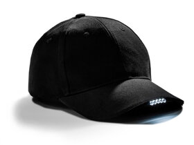 Fekete baseball sapka LED világítással