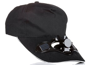 Fekete szolár baseball sapka ventilátorral
