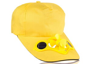 Sárga szolár baseball sapka ventilátorral