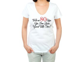 Narodeninové tričko k 80 pre ženu - veľkosť L