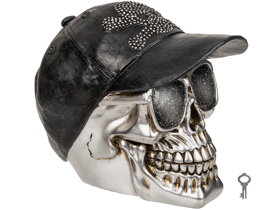 Skull with Baseball Cap Money Box