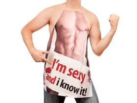 "Szexi vagyok" kötény férfiaknak