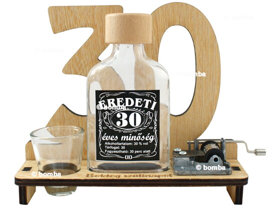 30. születésnapi fa ajándékállvány verklivel