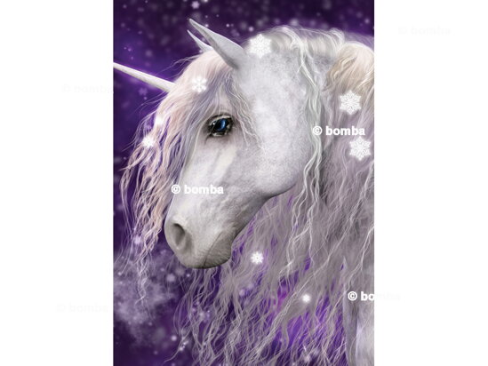 Fehér unikornisos gyerekpléd