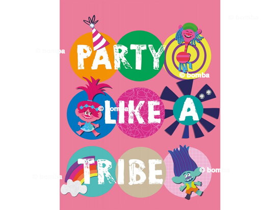 Rózsaszín gyerekpléd Trollok