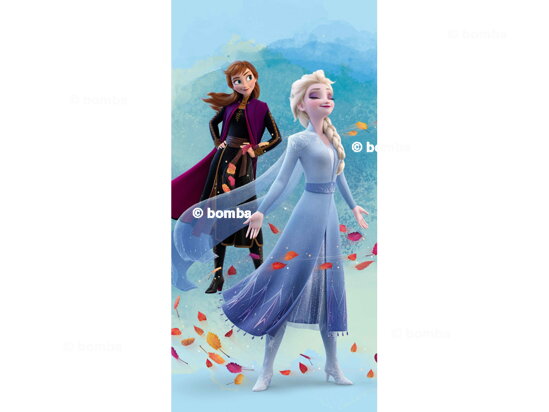 Lány strandtörölköző Frozen II Anna és Elsa