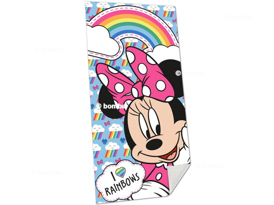 Gyerek strandtörölköző Minnie Mouse Rainbows