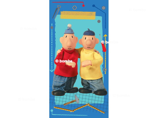 Kék strandtörölköző Pat és Mat