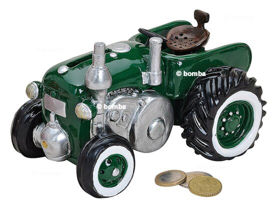 Zöld traktor persely
