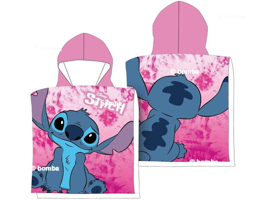 Rózsaszín Lilo és Stitch gyerek poncsó