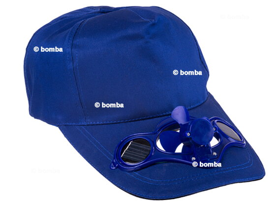 Kék szolár baseball sapka ventilátorral