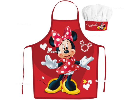 Minnie Mouse gyermek kötény és szakácssapka szett